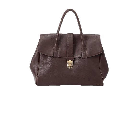 2026 New Handheld Shoulder Briefcase For Women, Genuine Leather Retro Large Capacity Commuter Top Grain Vegetable Tanned Cowhide Bag - Thumbnail 5