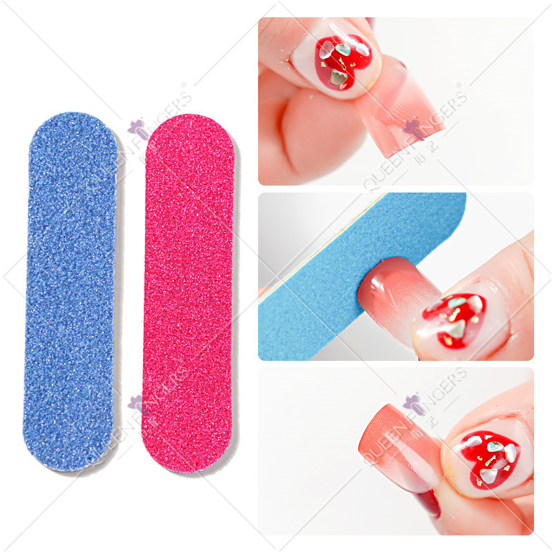 Herramientas de manicuras de dedo para pulir dos lados polidos multicolores archivo de madera laminado mini archivo de uñas esmaltado