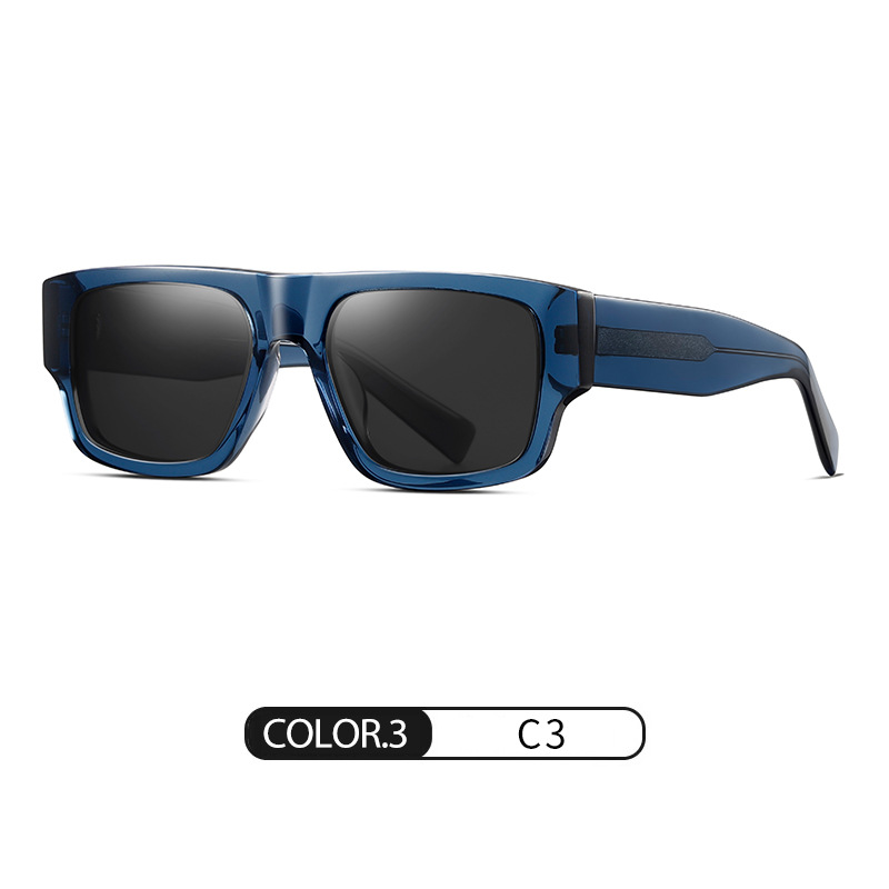 Nuevas gafas de sol polarizadas S32126 Gafas de sol de hombre con marco de hoja de moda Gafas de sol hechas a mano de acetato