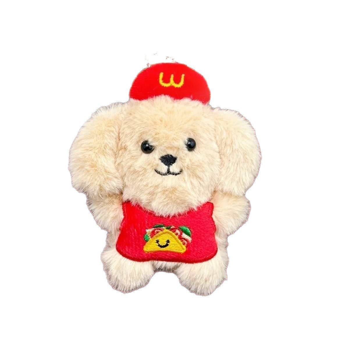 Caricatura de trabajo de cachorro serie de peluche cocinero cachorro bolsos llaveros muñecas pequeñas muñecas colgantes de regalo