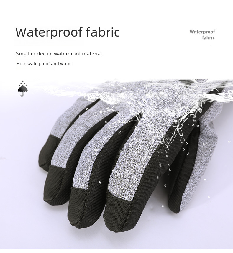 Men's ski gloves warm winter windproof velvet ski non-slip sports waterproof cold-proof touch screen velvet gloves_maomaolike.com