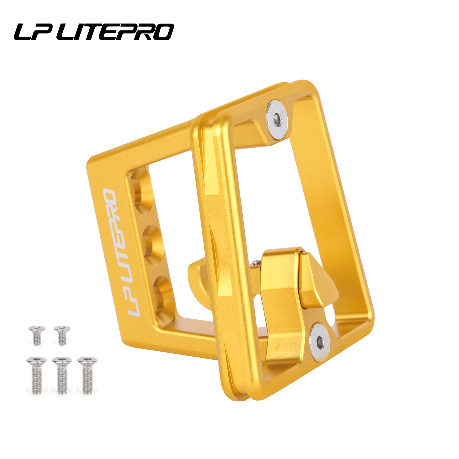 Adecuado para el coche plegable de tela pequeña línea grande soporte de Nariz de cerdo 3 agujeros aleación de aluminio estante delantero asiento delantero portador