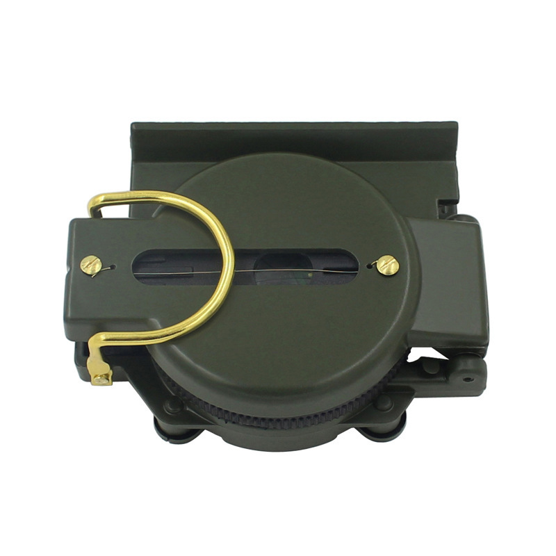 Escala regla topografía y mapeo lupa función cordón ejército verde al aire libre aguja Norte aleación de aluminio brújula plegable estadounidense