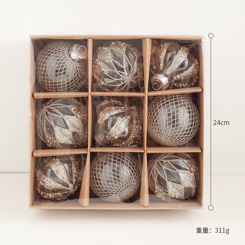 Juegos de bolas de Navidad de venta caliente transfronteriza, escenas de navidad, decoración de árboles de navidad, colgantes de bolas colgantes al por mayor al por mayor image 11