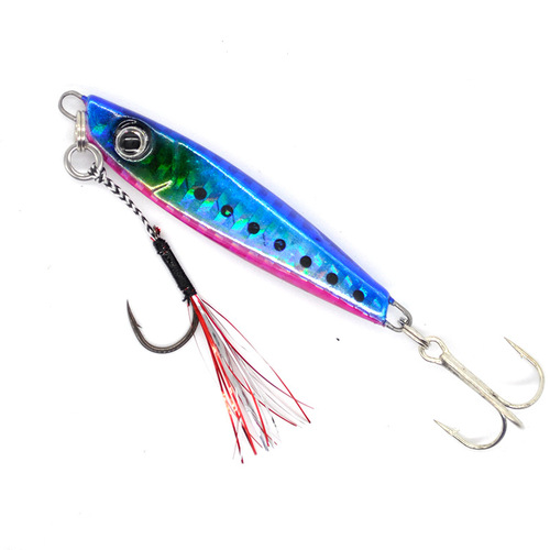 New model iron plate bait double hooks, three hook sinker lead fish, boat fishing sea fishing glow-in-the-dark long cast lure dragon tooth lead bait