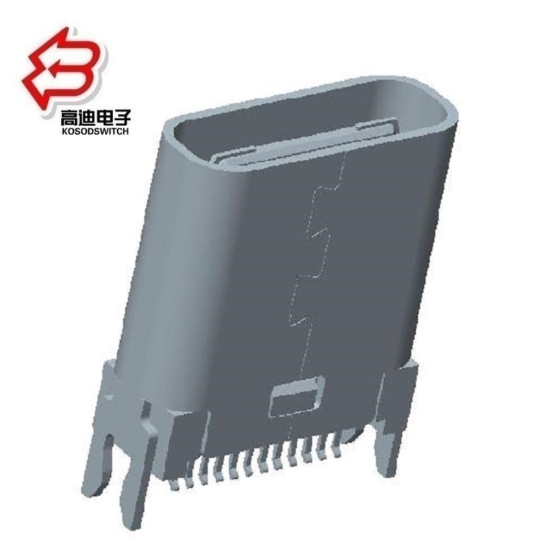 USB TYPE C插座竖立  TYPEC母座夹板24P  TYPE C母座贴片立式24P