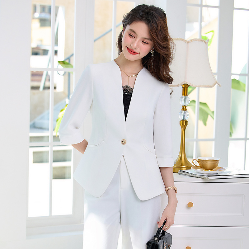 Pink Suit suit Female 2025 New Spring and Summer Broadcasting Host Dress Professional Temperament High-end Suit Jacket