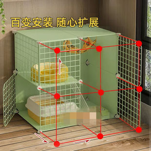 Cat Cage Household Indoor Super Large Free Space Special Clearance with Toilet Integrated Area Three-layer Small Cat Villa