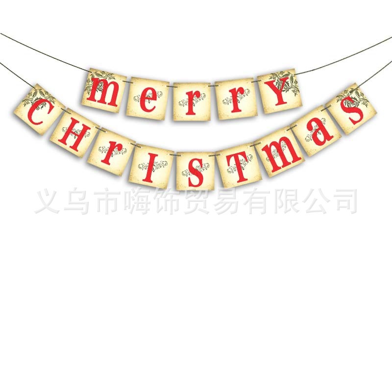 国境を越えた新しいクリスマス旗クリスマスバナークリスマスパーティークリスマス装飾レトロなクリスマスバナー|undefined