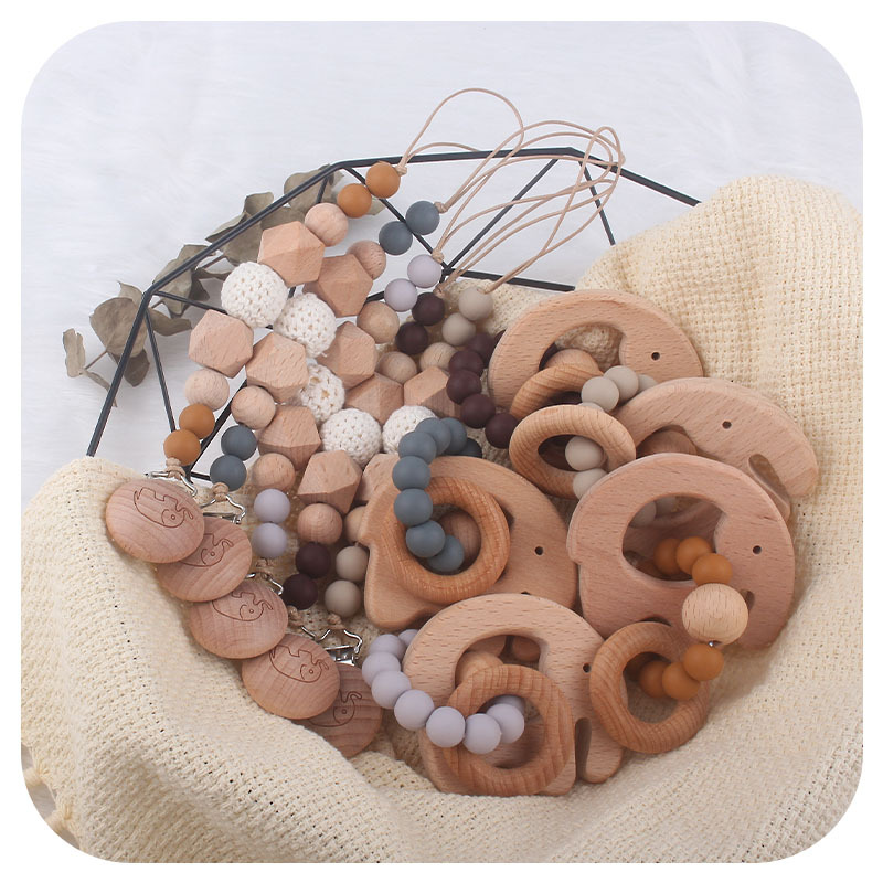 Amazon nuevo bebé suministros haya elefante chupete clip pezón cadena teether traje bebé teether stick teether