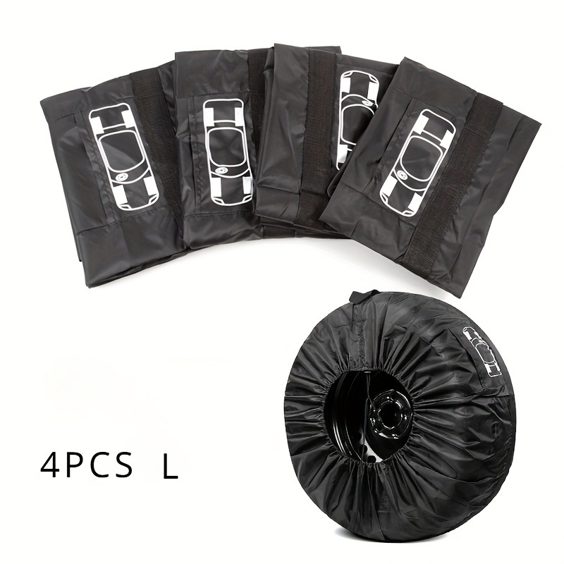 Factory Direct Sales Car Tire Cover Polyester Taffeta Wheel Cover Protective Cover Car Cover Waterproof Tire Snow Cover