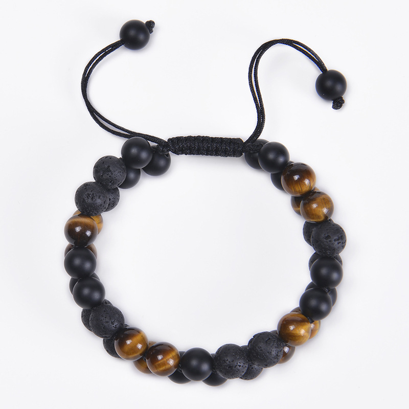 Fashion Color Block natural stone Beaded Bracelets 1 Piece