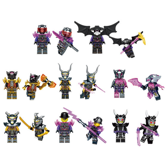 Cross-border Phantom Man Ninja Building Blocks Child Mr. F General Compatible Lego Assembled Puzzle Small Particle Toy