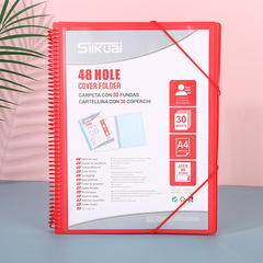 48-hole coil binding rope information book cross-border new color pp multi-page folder student storage test paper folder wholesale
