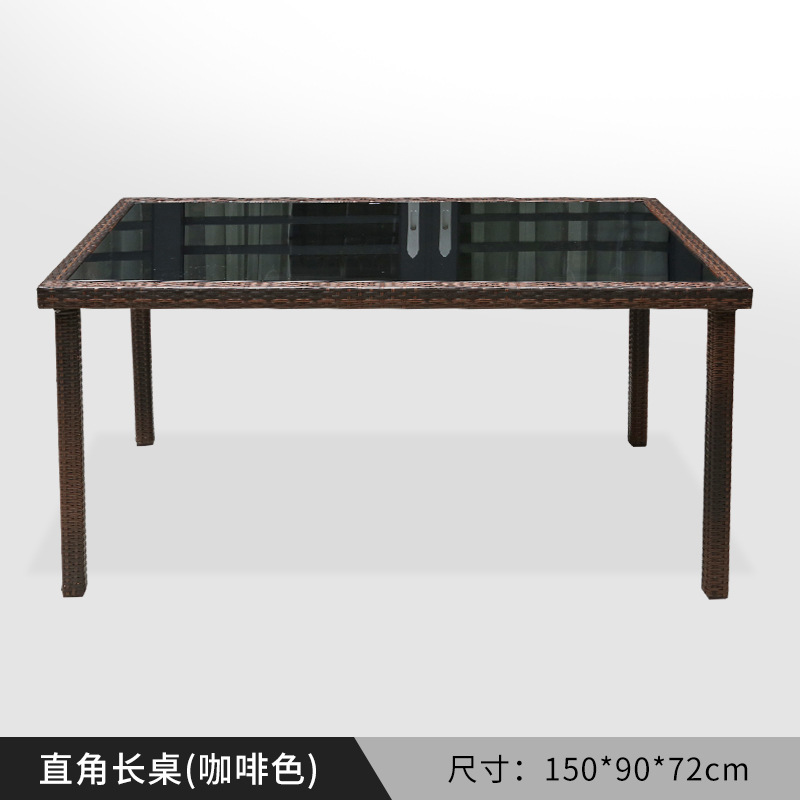 Nórdico de gama alta patio al aire libre cuerda tejida mesa y silla casa pequeña silla combinación patio jardín sillón mesa individual y silla