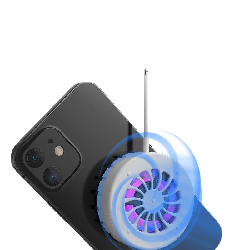 Cargador Magnético de Refrigeración para Teléfono Móvil, Tipo C, Carga Rápida, Luz Ambiental de Refrigeración, Cargador Inalámbrico para Teléfono Móvil