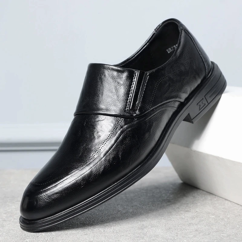 2024 осень новая мужская кожаная модная кожаная обувь мужская бизнес повседневная кожаная обувь классическая мужская мода
