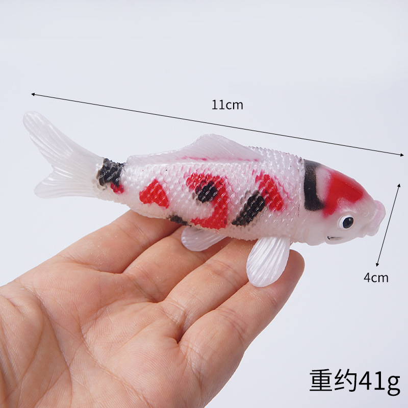 Pegamento blando de PVC simulación Koi colgante mini simulación Koi Carpa dorada modelo Koi colgante de llavero
