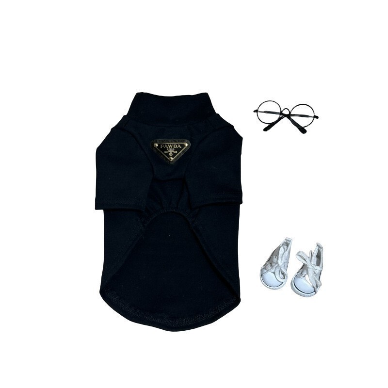 Directly from the Manufacturer: Dog Base Layer Shirt with High Collar, Suitable for Small Dogs Like Teddy, French Bulldog, Schnauzer, Trendy Pet Clothing