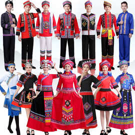 民族风女装56个少数民族舞蹈服装成人男女苗黎佤族藏族表演出服饰