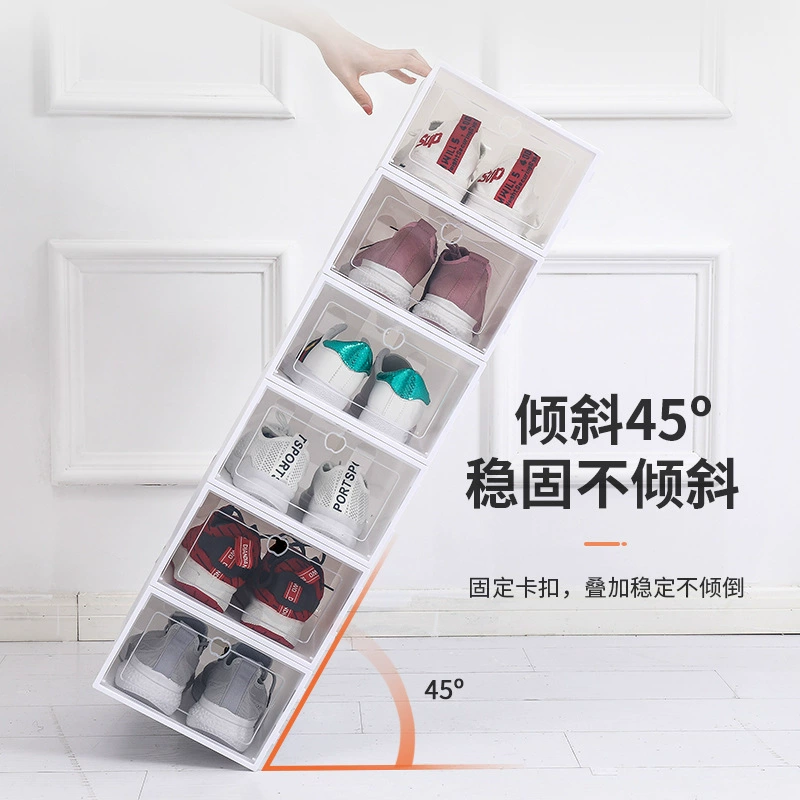 Shoes, storage box, storage system, simple comfortable footwear, increased thickness