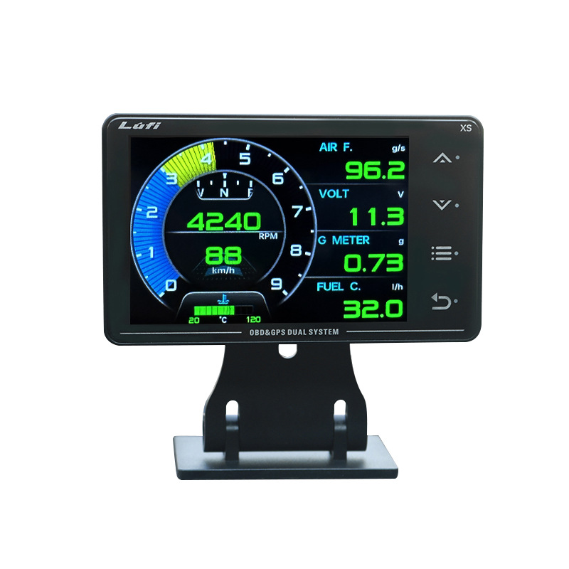LUFI instrumento modificado para coche XS tercera generación OBD + GPS medidor LCD multifunción turbina temperatura del aceite valor G giroscopio