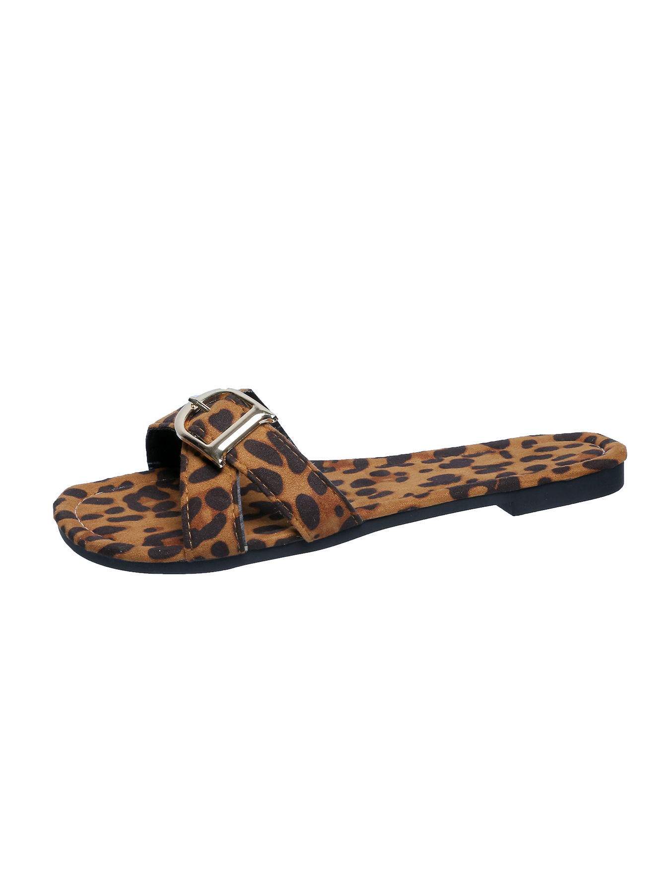 Mujeres Casual Estilo Vintage Cebra Leopardo Punta Redonda Zapatillas De Diapositivas display picture 9