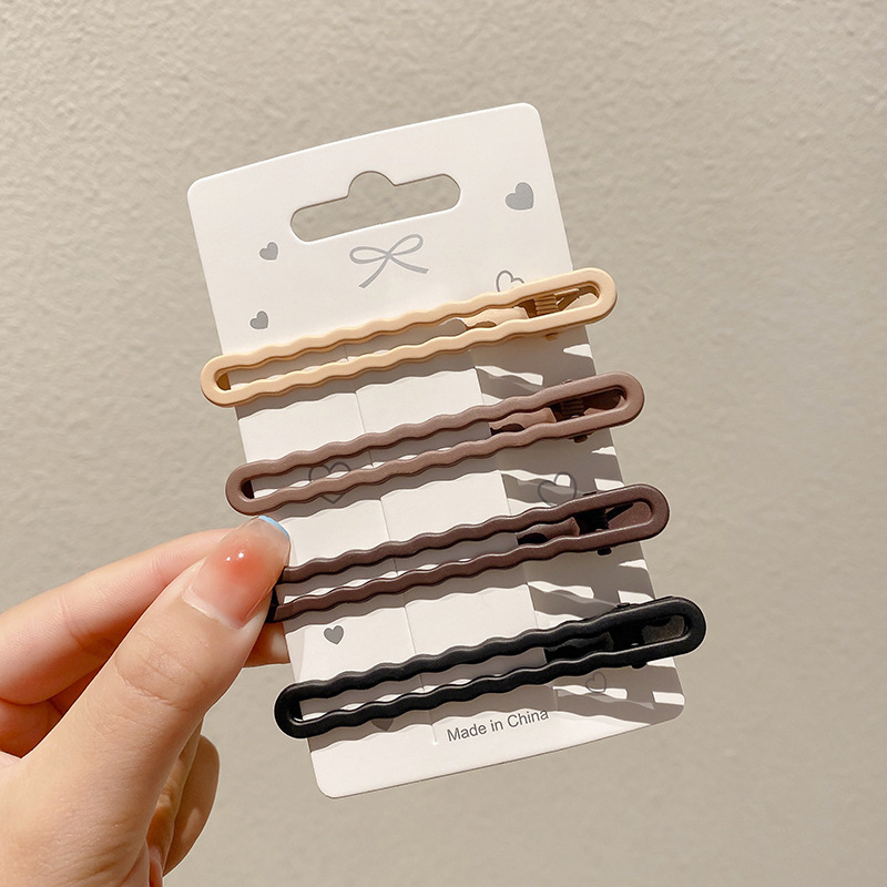 Leche de café, clip de cebo, clip de cabello roto, cabeza trasera, clip de lavar la cara, maquillaje, clip de cabello, toque de cabeza