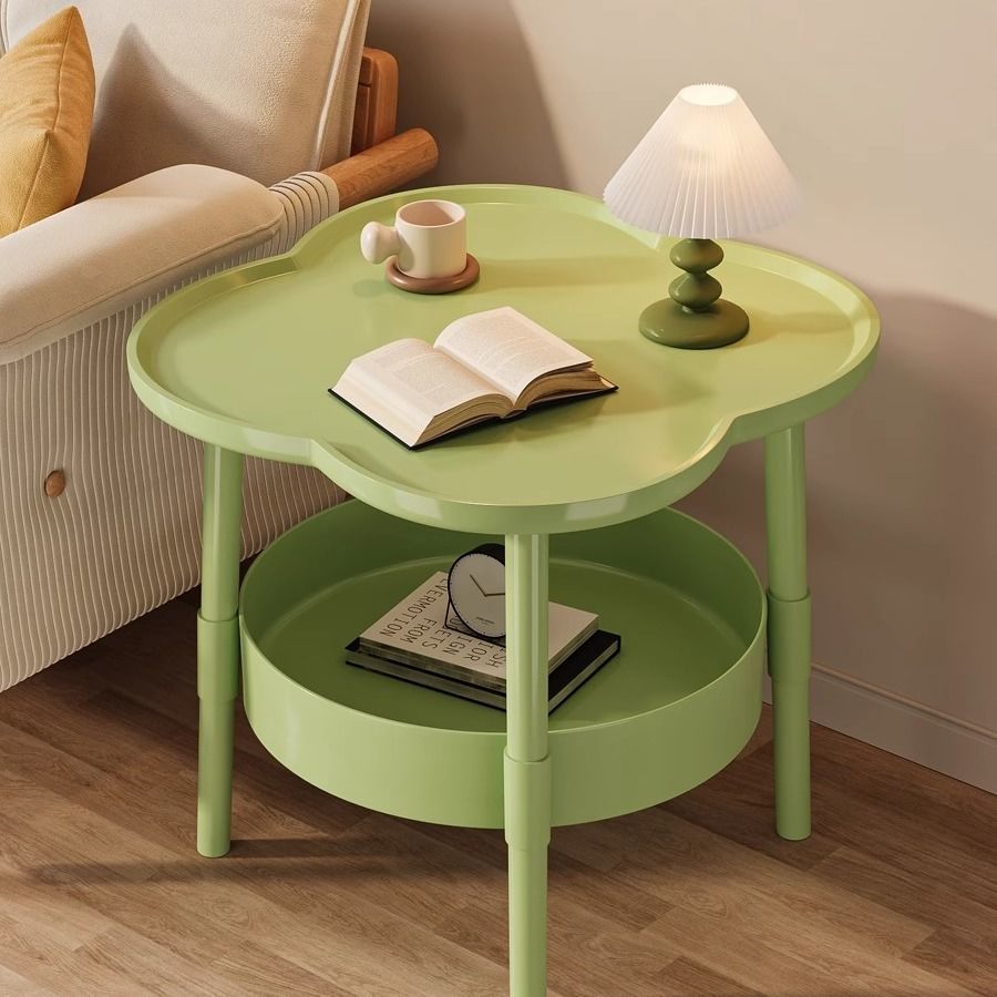 민트 그린 네잎 클로버 커피 테이블 두꺼운 PE 내압 모델