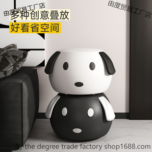 Small Stool for Home Use, Low Stool for Children, Cute Cartoon Bench, Simple Sofa Stool for Living Room, Shoe-Changing Stool, Sitting Stool, Round Stool