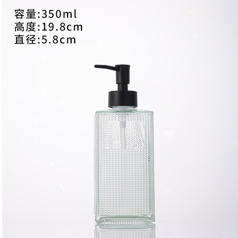 Botellas vacías de vidrio para gel de ducha/champú/loción, con dosificador a presión y opción de grabado/impresión de logotipo, venta al por mayor.