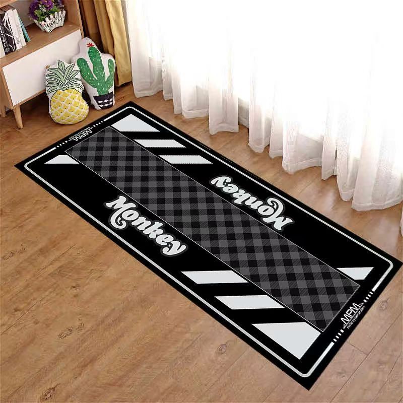 Cross-border Temu American-style diatomite long rug, motorcycle decorative floor mat, dirt-resistant, wear-resistant, easy to maintain, bedside rug