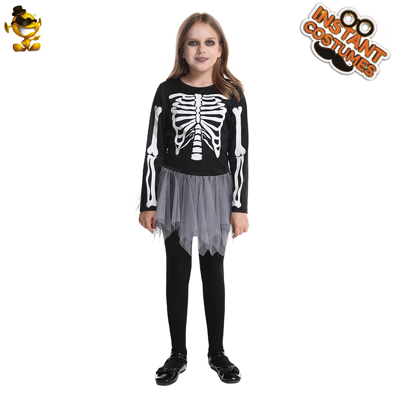 De Halloween de Los Niños del hueso fantasma vestido cráneo Cosplay mascarada partido la etapa traje rendimiento image 3