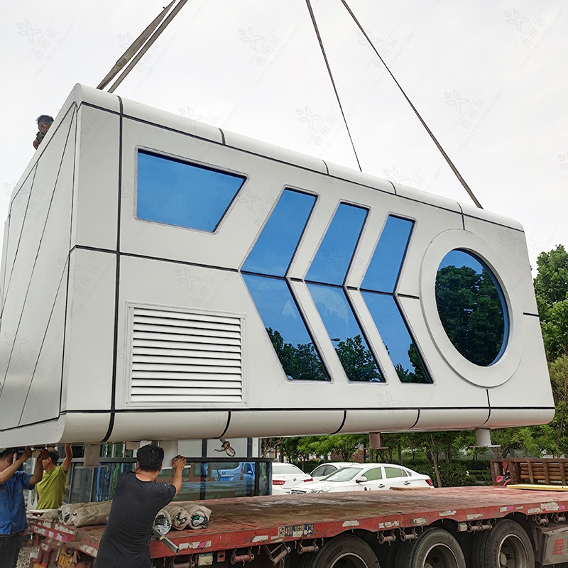 Venta directa de fábrica cápsula espacial de vacaciones B & B estructura de acero engrosada tecnología sentido Hotel De vacaciones campamento cápsula espacial image 5