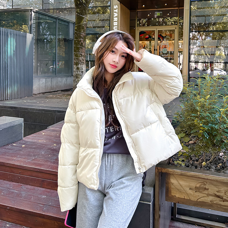 대외 무역 짧은 칼라 코튼 패딩 의류 여성의 겨울 새로운 캐주얼 다운 코튼 패딩 재킷 느슨한 두꺼운 코튼 패딩 재킷 코트 빵 옷