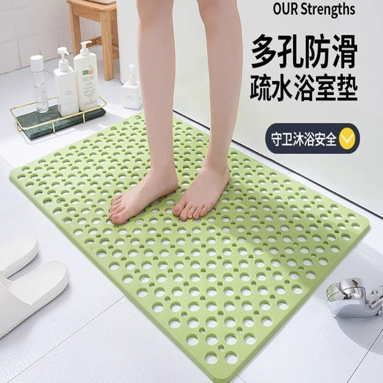 Almohadilla antideslizante del baño tpe, agujero redondo, bañera con fugas de agua, baño, almohadilla para el suelo, ventosa, almohadilla para evitar caídas, cabello uno por uno image 5