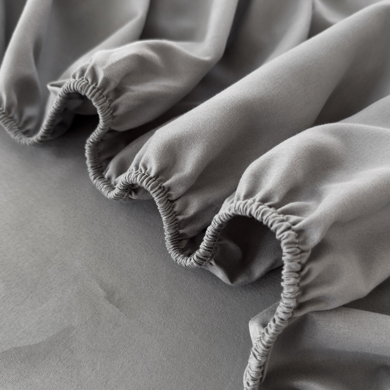 Premium Fitted Sheet Set - Soft Washed Cotton Bed Skirt With Non-Slip Design For Mattress Protection, Dustproof Cover In Solid Colors & Plaid Patterns_voghion.com