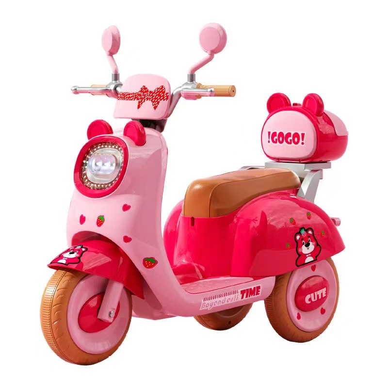 Gran coche eléctrico para niños, motocicleta, tricicletas para niños y niñas, coche de batería, coche de juguete controlado remoto para bebés