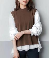 日本韩国新款韩版外单热卖春秋冬两件套上衣针织毛衣背心长袖衬衫