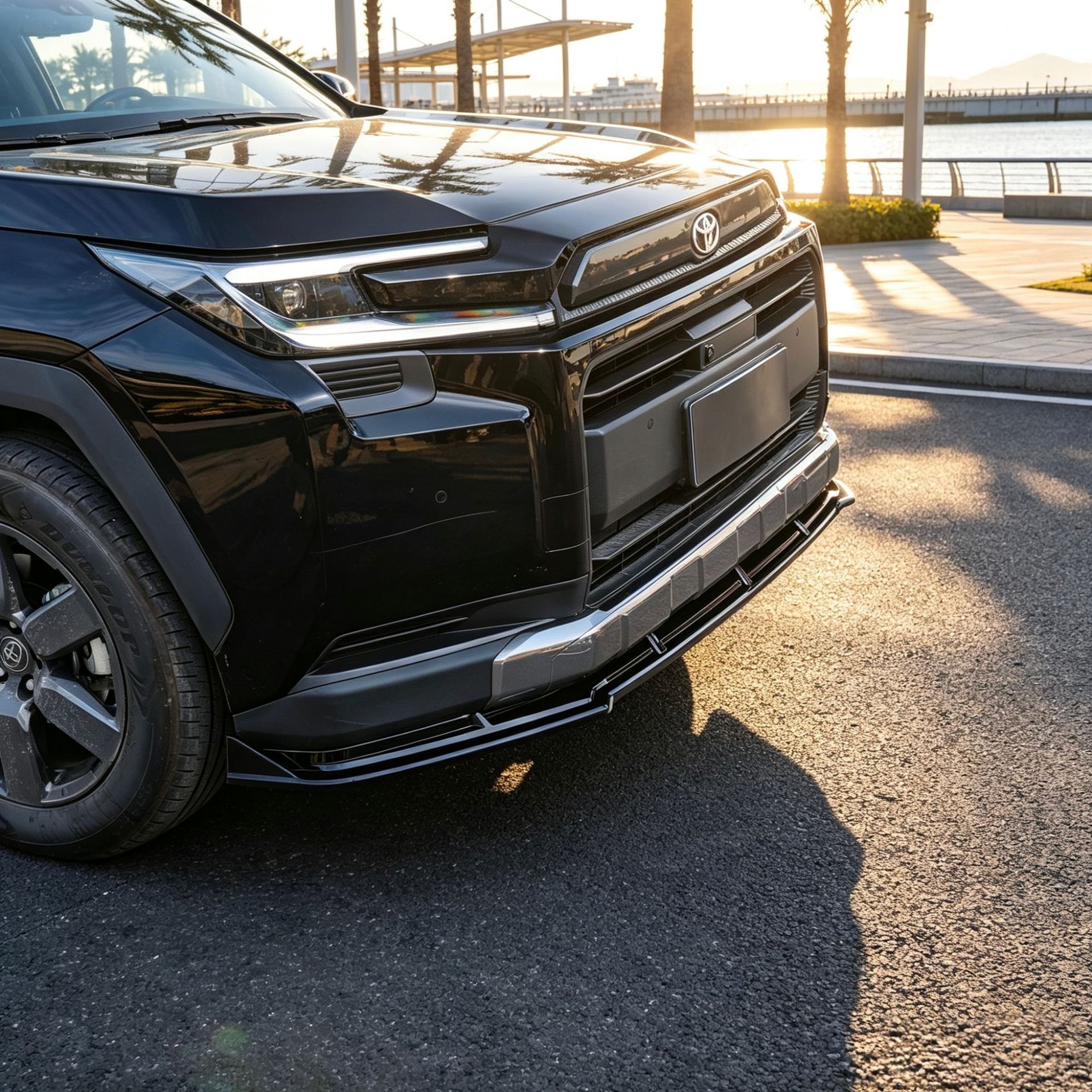 Suitable for 26 Models of Rav4, Rongfang, and Wildlander Modified Front Spoiler, Side Skirts, Rear Bumper, Roof Wing, Rear Diffuser, and Louvered Spoiler