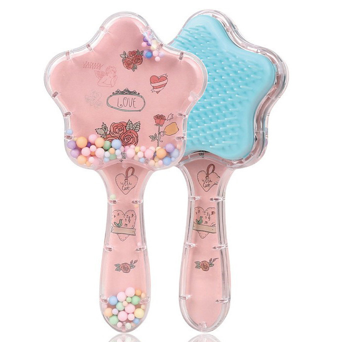 Pein de dibujos animados transfronterizos personalizados cuadrados portátiles impresión transparente arco iris masaje fluido bolsa de aire estudiante