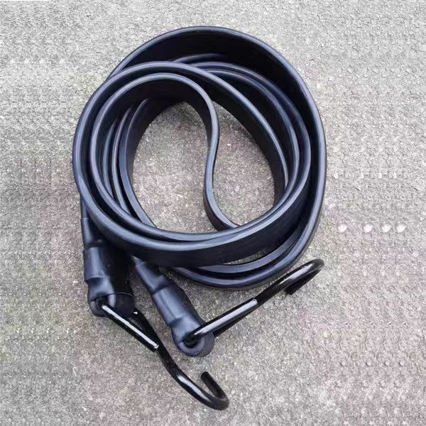 Black thickened butyl rubber elastic strap motorcycle truck durable binding rope express cargo binding rope