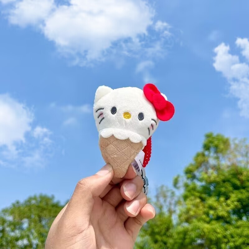 甜筒kt冰淇淋挂饰装饰卡通挂件书包挂件钥匙扣毛绒公仔玩具礼物|undefined