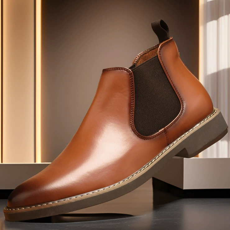 Трансграничные мужские сапоги большого размера британские кожаные сапоги
