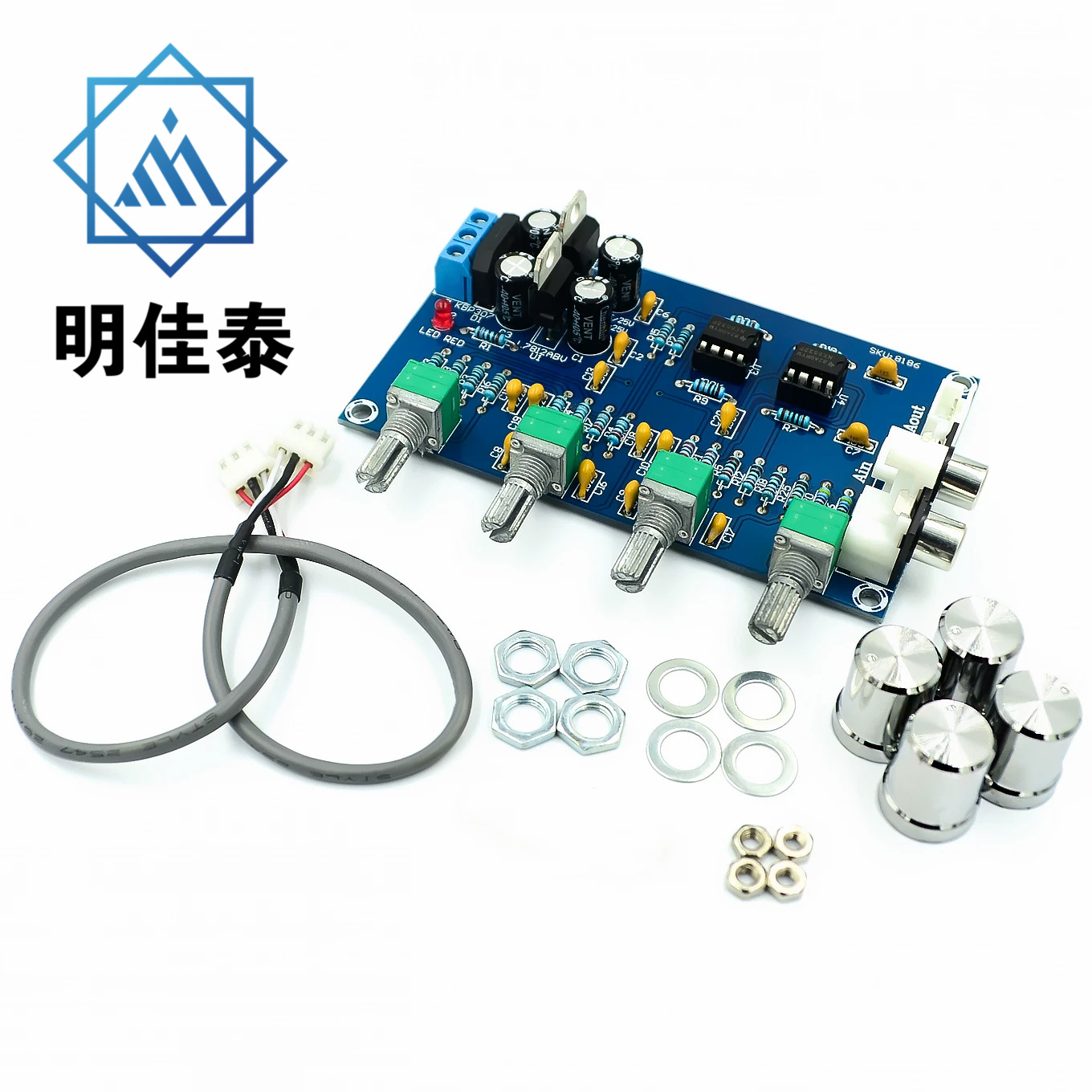 XH-M164 功放调音板前级板音调板NE5532放大美化调整高低音调节板