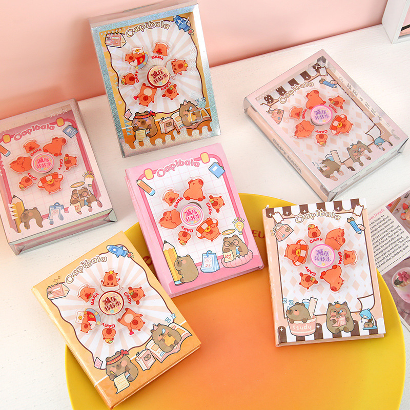 Kapibala A7 descompresión cuaderno giratorio dibujos animados capibara línea horizontal borrador de escuela primaria Liuyi papelería al por mayor