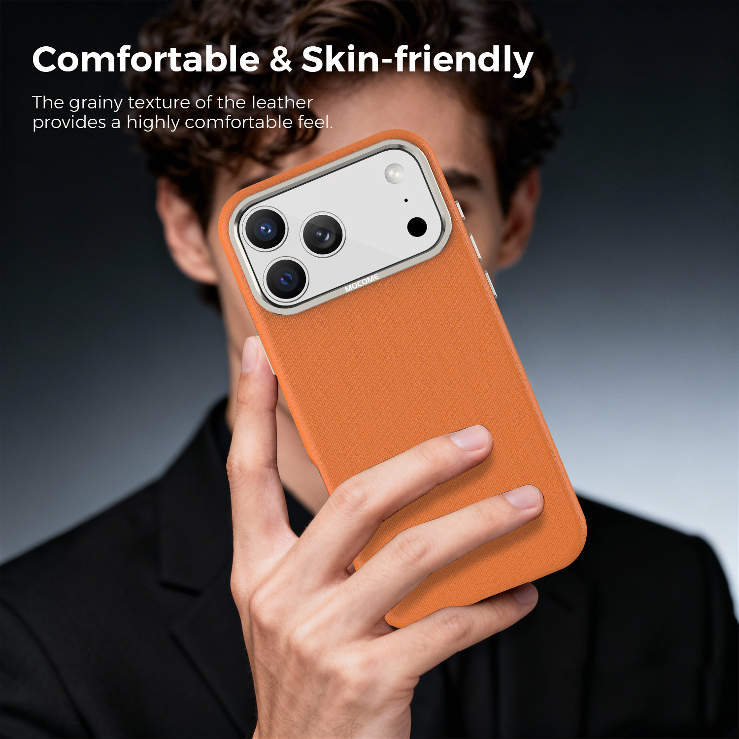 Ốp lưng điện thoại từ tính công nghệ vải dệt cho iPhone 17, 16 Pro Max, 15 — Cam, Xanh dương, Đen, Xanh lá chi tiết 31