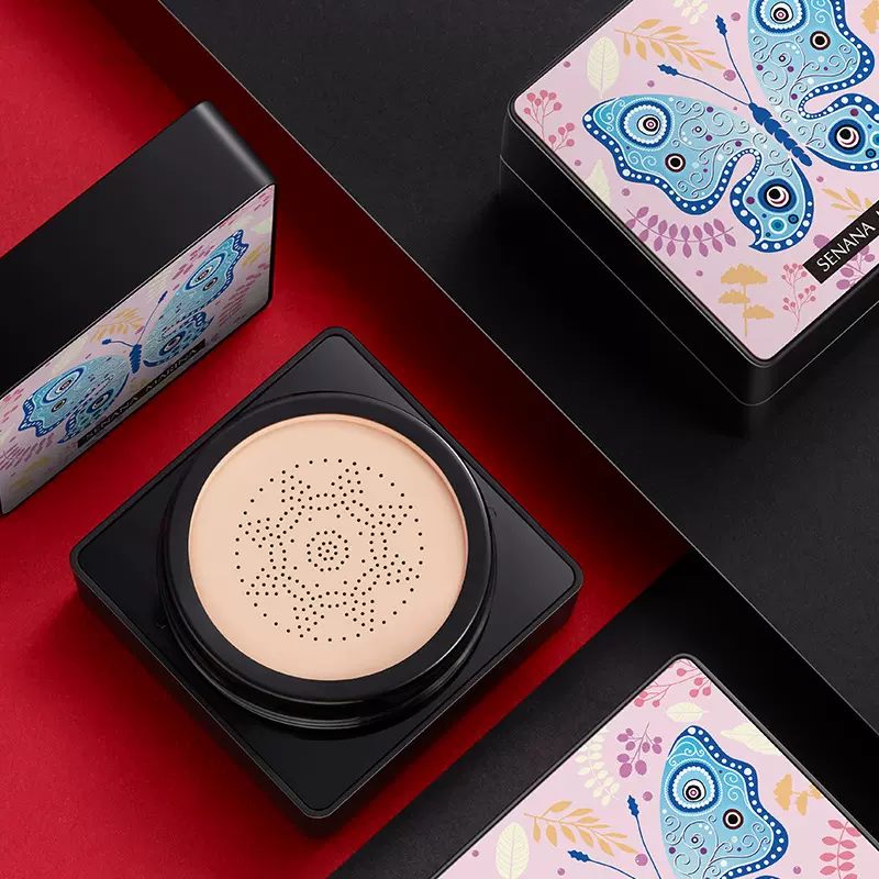 色娜娜蘑菇头气垫 保湿清爽遮瑕美颜霜小蘑菇头气垫BB霜 面部彩妆