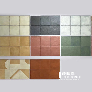 法式中古风全瓷小方砖哑光米黄色手工砖咖啡店地砖餐厅民宿墙瓷砖-阿里巴巴