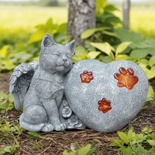 跨境Cat Lamp礼品摆件天使猫天使狗雕刻家居装饰品树脂工艺品摆件